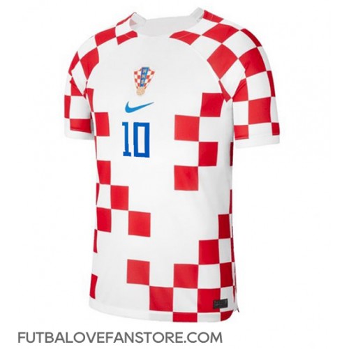 Chorvátsko Luka Modric #10 Domáci futbalový dres MS 2022 Krátky Rukáv